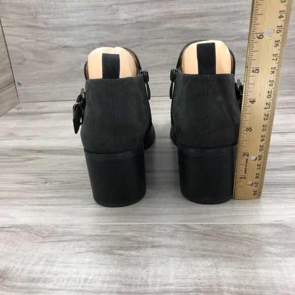 Franco Sarto Ankle Boots Women's 6.5 Halle II Gray Faux Suede Booties - Picture 9 of 12